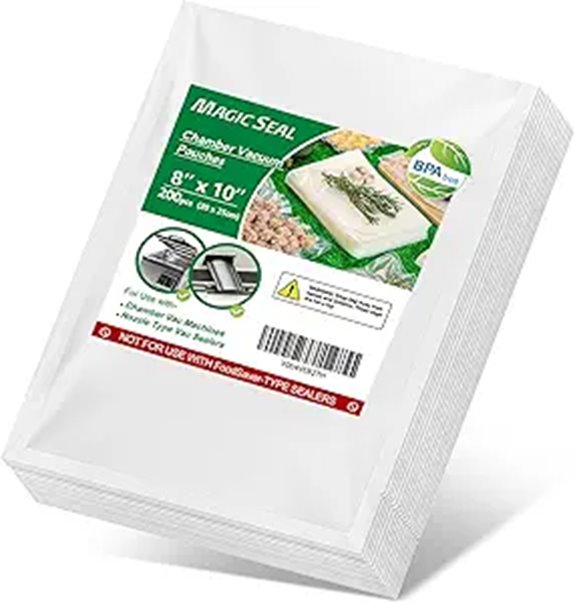 Magic Seal Vacuum Sealer Bags 8x10 Inch (200 Pack)