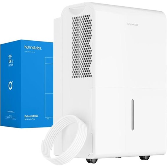 hOmeLabs 7,500 Sq Ft Wi-Fi Dehumidifier with Pump