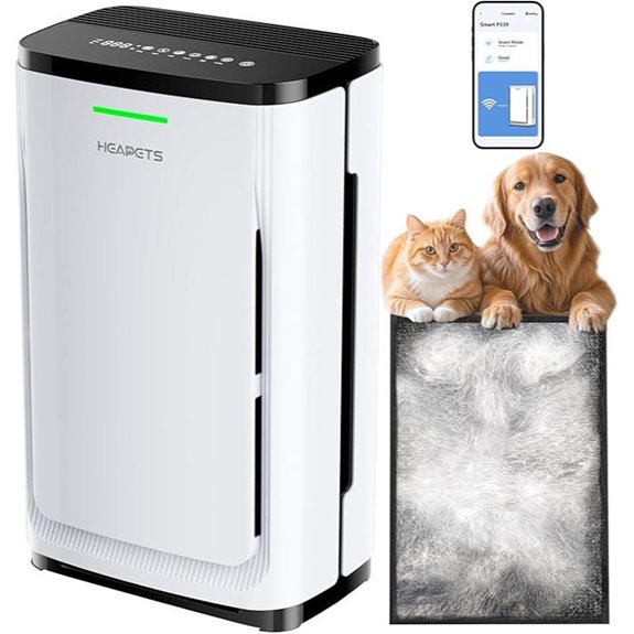 Pet Air Purifier for Large Homes with HEPA & WiFi