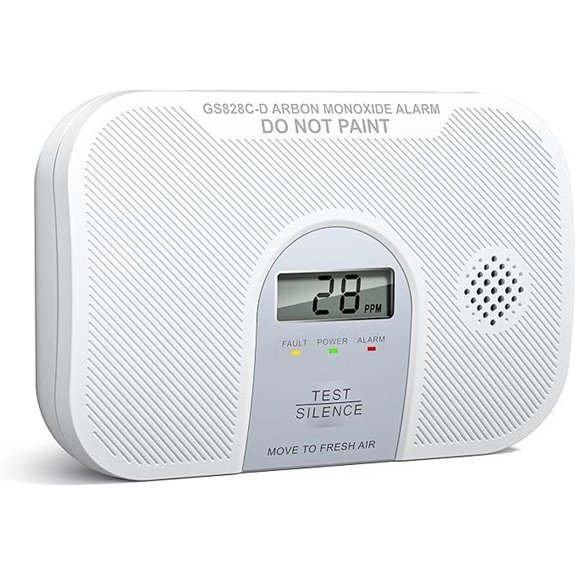 Carbon Monoxide Detector with LCD and 10-Year Battery
