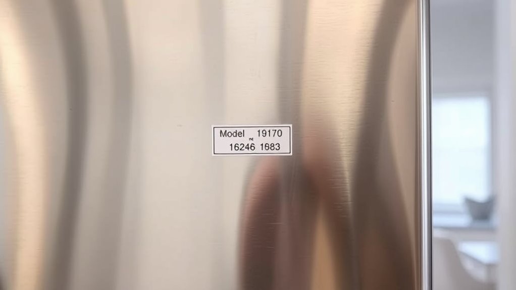 locating appliance nameplate details