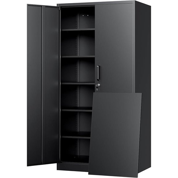 Yizosh 72 Lockable Metal Garage Storage Cabinet