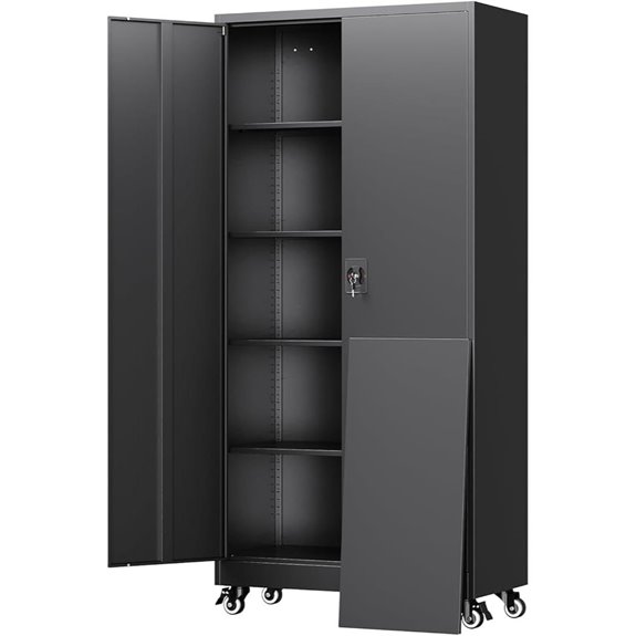 Yizosh Metal Garage Storage Cabinet with Locking Doors