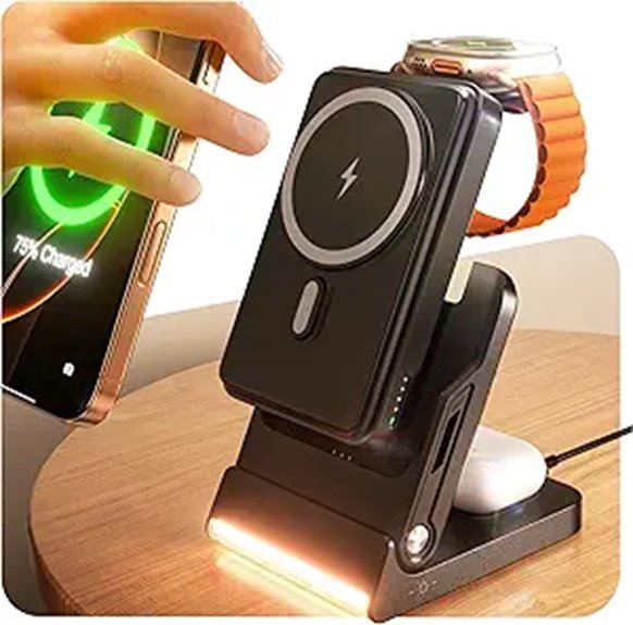 Magnetic 10000mAh Power Bank with MagSafe & Accessories