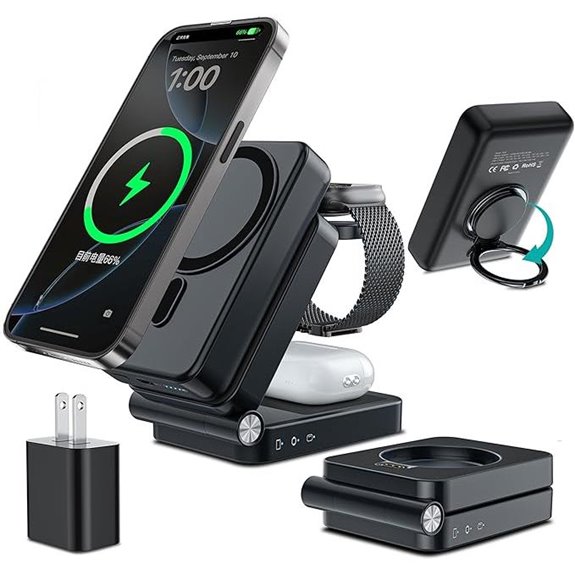 HUOTO 3-in-1 MagSafe Wireless Charging Station