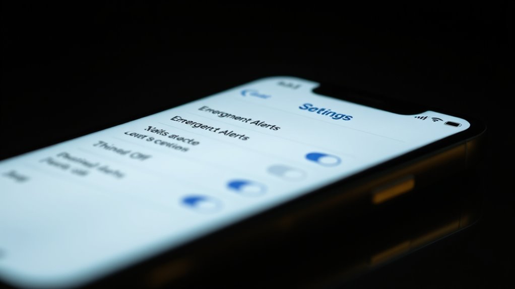 manage government alerts settings