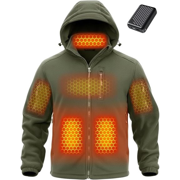 Wulcea Heated Fleece Jacket for Men with Power Bank