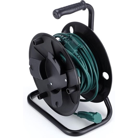 Extension Cord Reel with Metal Stand and Handles