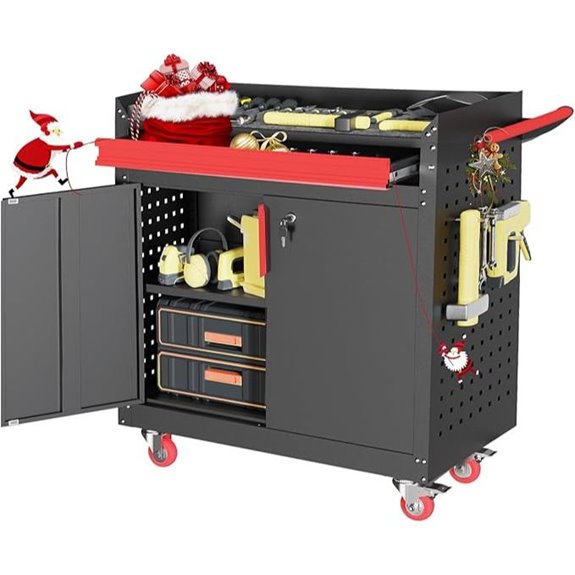 Metal Garage Storage Cabinet with Wheels