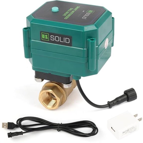 U.S. Smart Brass Motorized Ball Valve with Remote