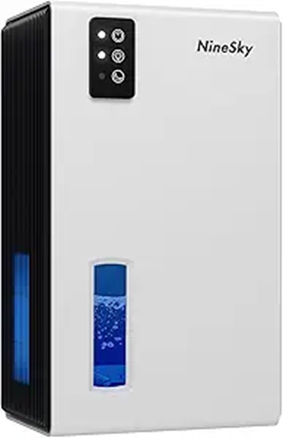 NineSky 98 OZ Dehumidifier with Lights for Home