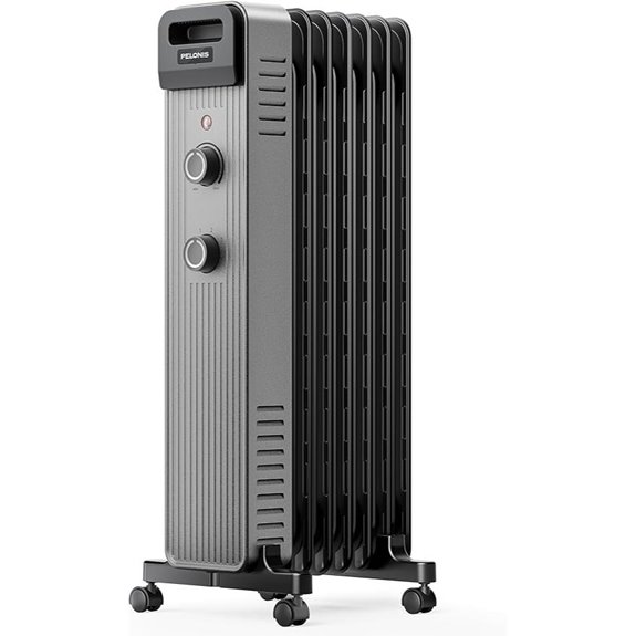 Pelonis Oil Filled Radiator Heater with Thermostat