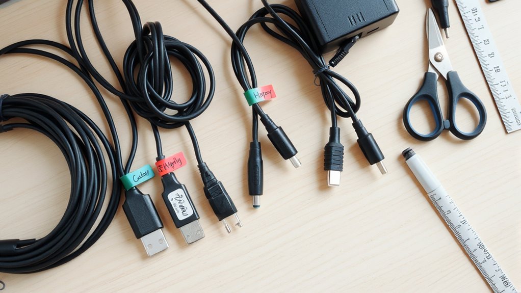 organize cords and tools