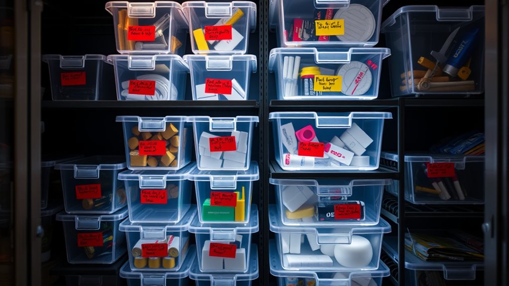organize supplies with clarity