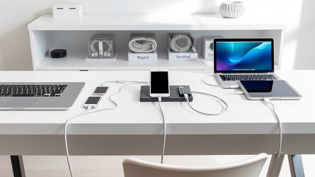 organized cables for efficiency