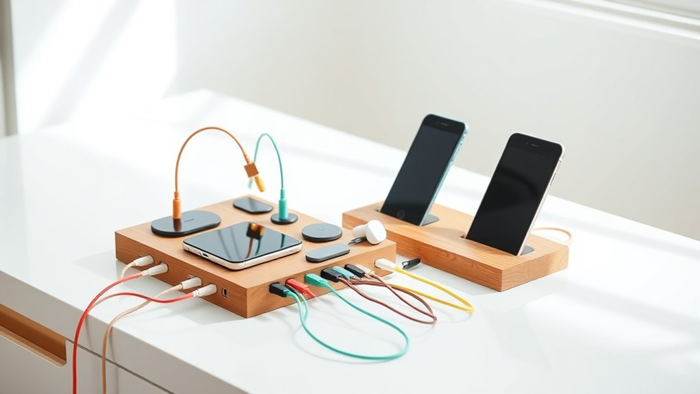 organized device charging station