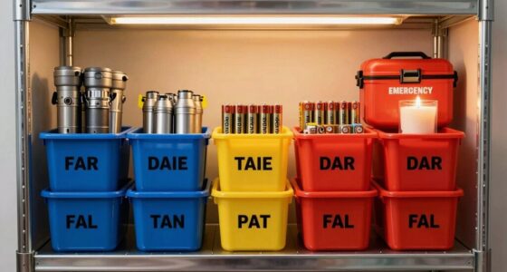 organized emergency supply storage
