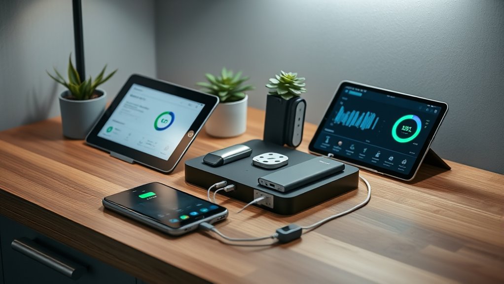 organized protected charging setup