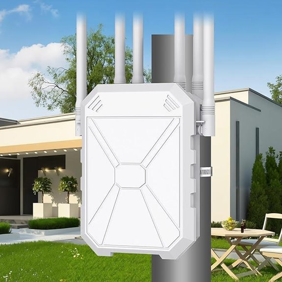 Outdoor WiFi Extender AX1800 with 6 Antennas