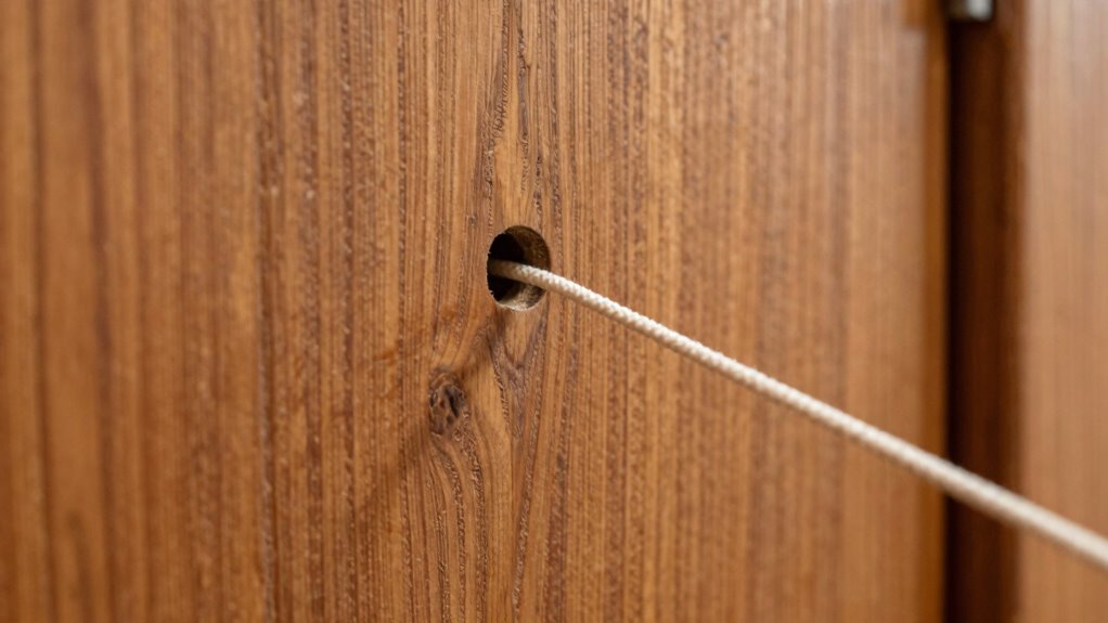 pass cord through door