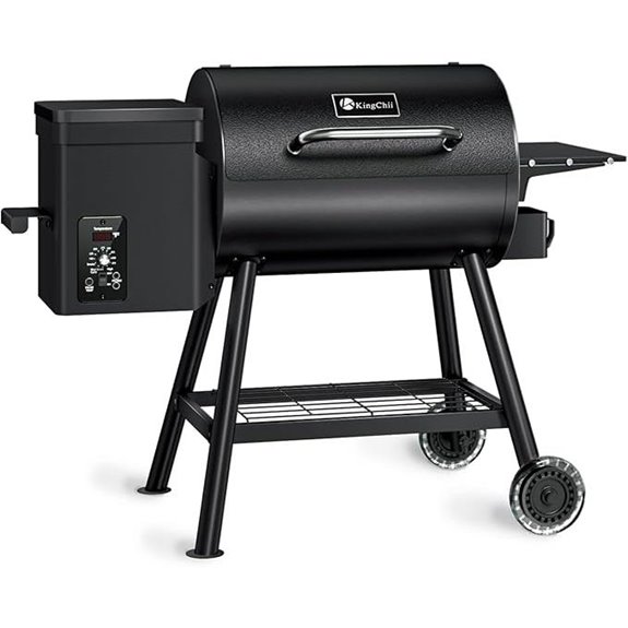 KingChii Pellet Grill & Smoker with Side Shelf