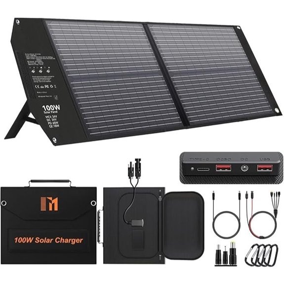 100W Foldable Solar Panel Charger for Camping and RV