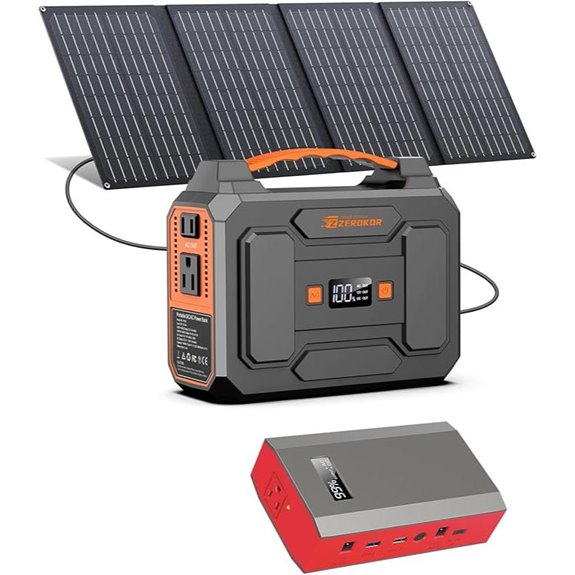 Portable 100W Solar Power Station with Foldable Panel