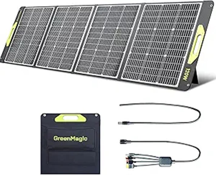 Greenmagic 120W Foldable Solar Panel with Kickstand