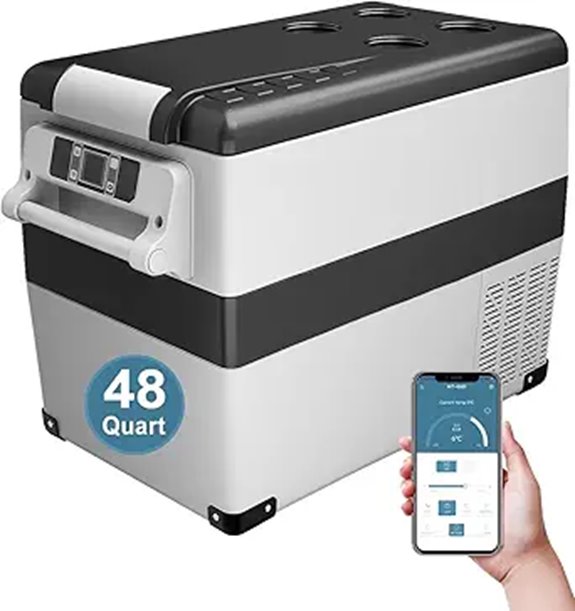 Portable 12V Car Fridge Cooler with App Control