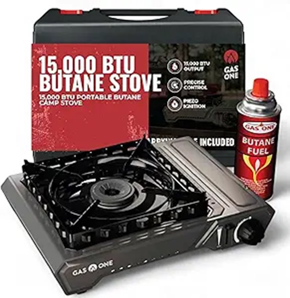 GasOne 15,000 BTU Portable Butane Camping Stove