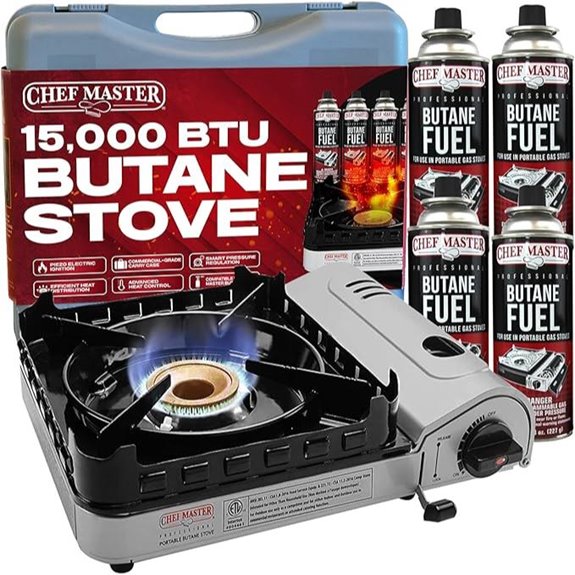 Chef Master 15,000 BTU Portable Butane Camp Stove