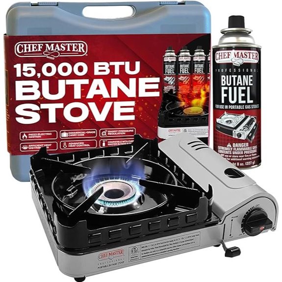 Chef Master 15,000 BTU Portable Butane Camping Stove