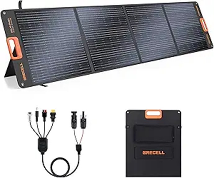 GRECELL 200W Portable Foldable Solar Panel Kit