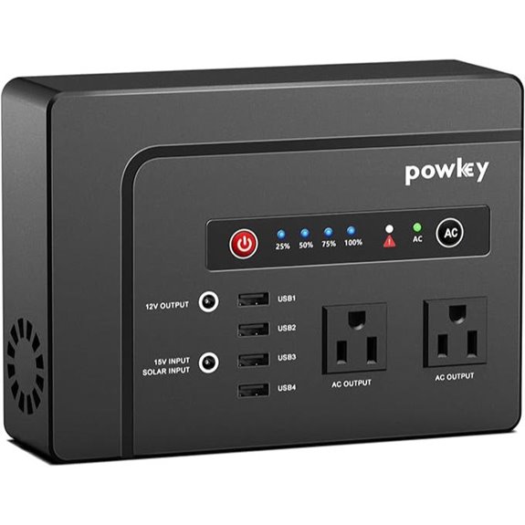 Powkey 200W Portable Power Station with Solar