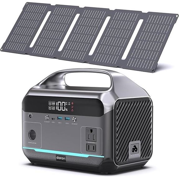 DARAN 288Wh Portable Power Station with Solar Panel