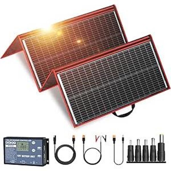 DOKIO 300W Foldable Solar Panel Kit with Controller
