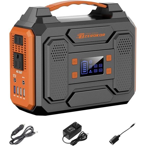 Portable 300W Solar Generator with AC and USB Outputs