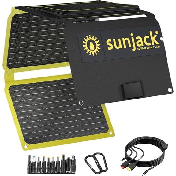 SunJack 40W Foldable Solar Panel with USB-C and DC