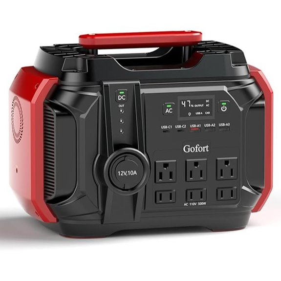 500W Portable Power Station with Solar Charging