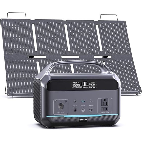 DaranEner 600W Portable Power Station with Solar Panel