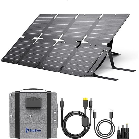 BigBlue 60W Foldable Solar Panel with USB-C & USB-A