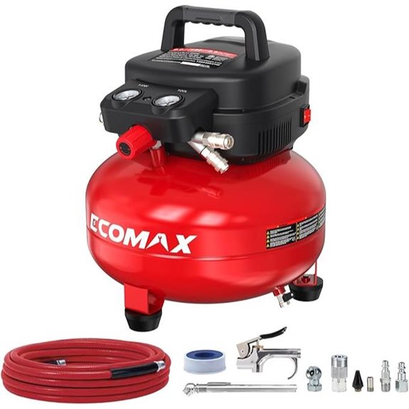 ECOMAX 6-Gallon 150 PSI Portable Air Compressor