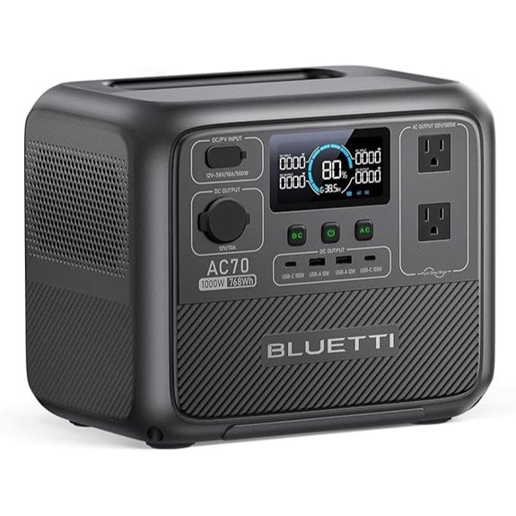 BLUETTI AC70 Portable Solar Power Station (768Wh)