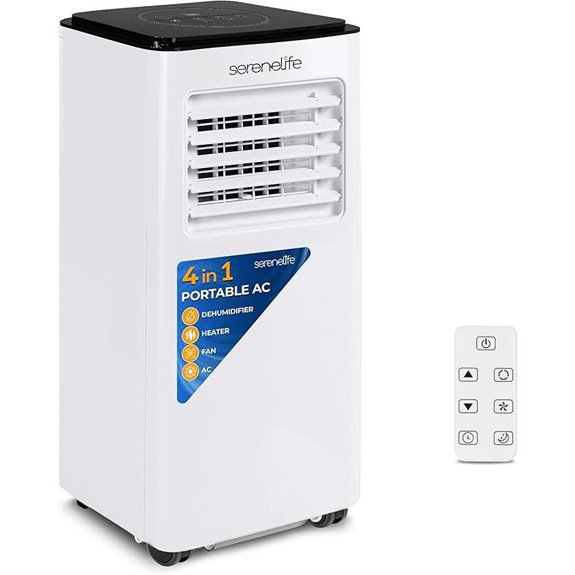 SereneLife 8000 BTU Portable Air Conditioner with Heat