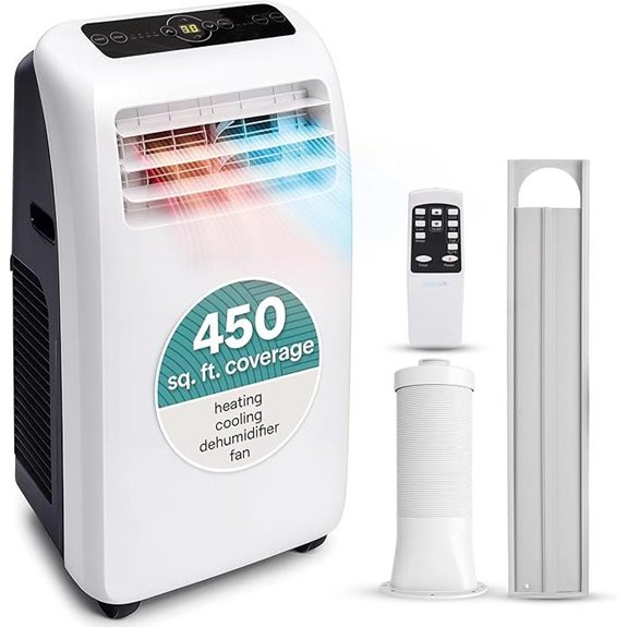 SereneLife Portable Air Conditioner with Heat and Dehumidifier