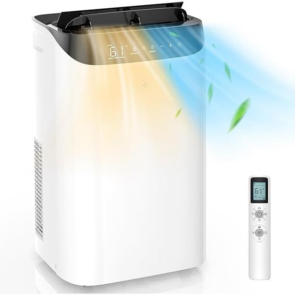 14000 BTU Portable Air Conditioner & Heater (Black)