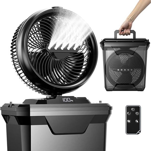 Koonie 10 Camping Misting Fan with Remote