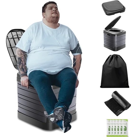 Sckee XXL Portable Camping Toilet with Carry Bag