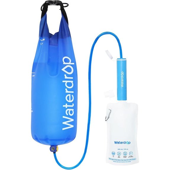Waterdrop Gravity Water Filter Straw for Camping