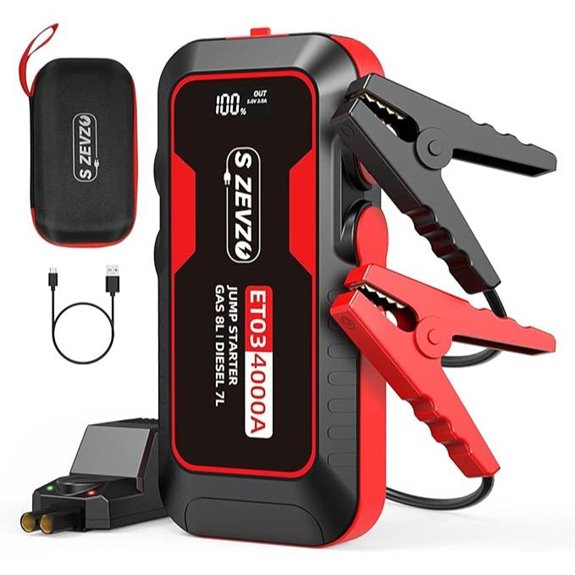 ZEVZO ET03 Car Jump Starter with USB and LCD